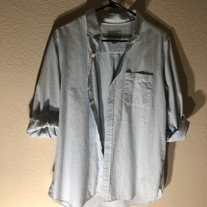 White blue and white shirt